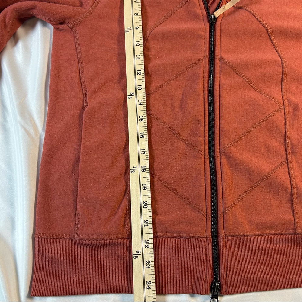 Indygena Women’s Long Sleeve, Hooded Rust Orange Hooded Fleece Sweatshirt,SizeM - Picture 10 of 16